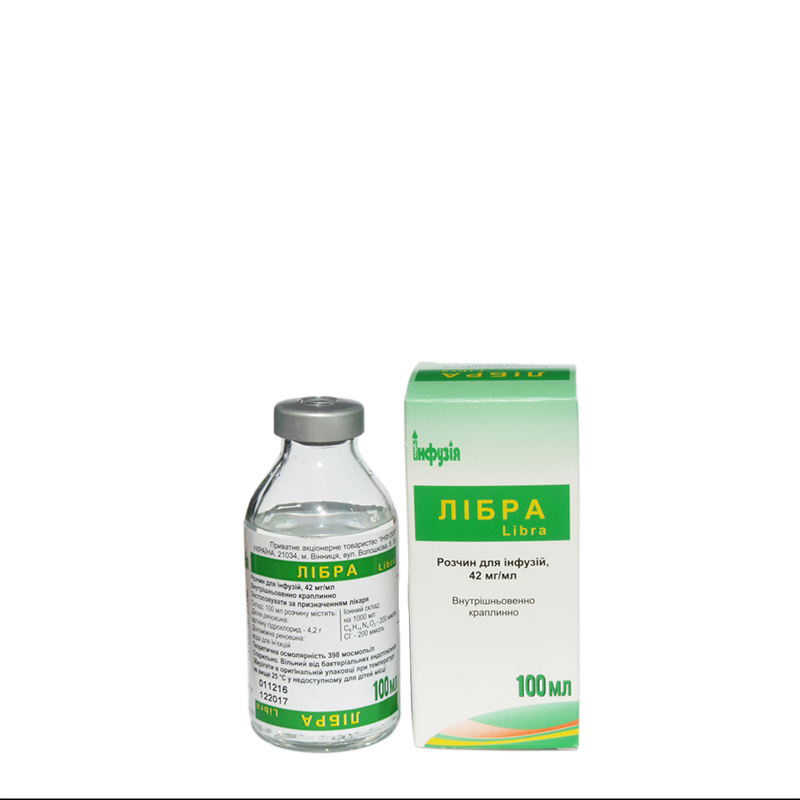 ЛІБРА®, розчин для інфузій, 42 мг/мл по 100 мл